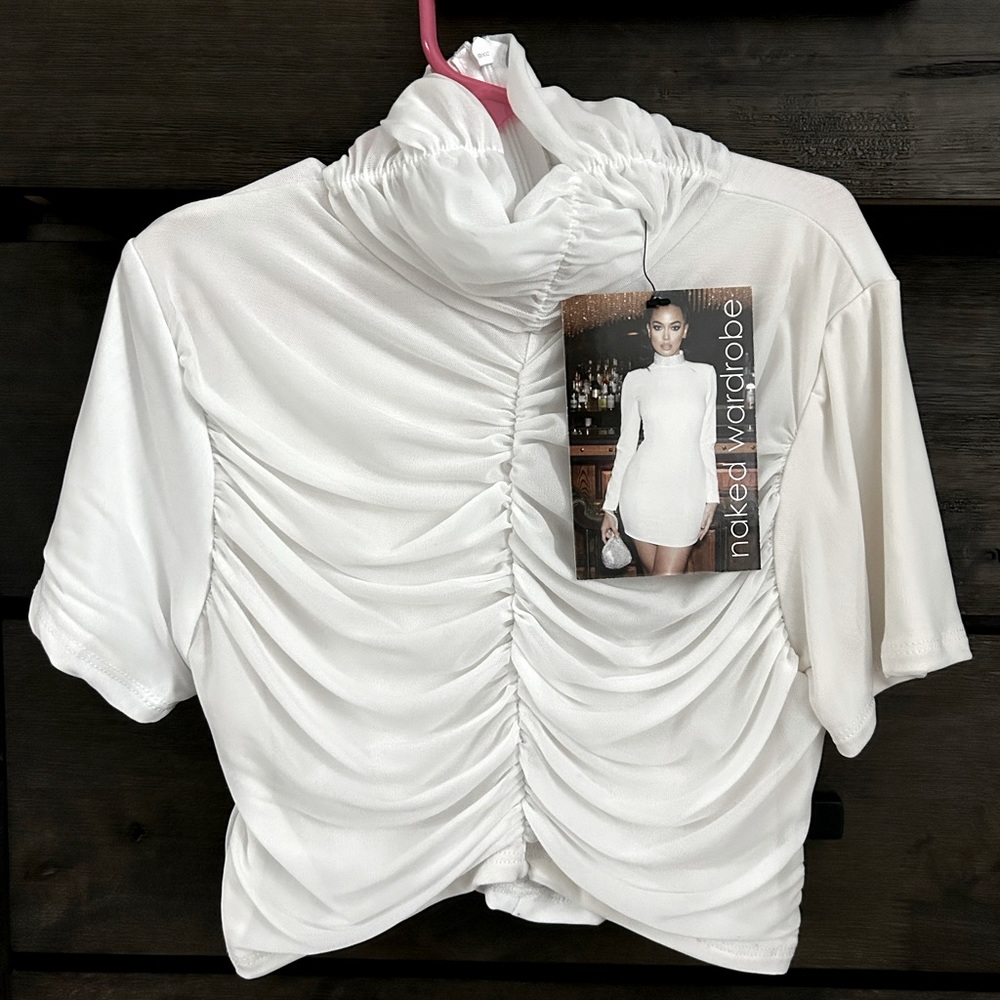 Naked Wardrobe Ruched Crop Top